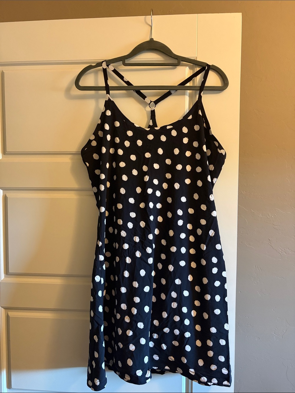 Polka Dot Black Outdoor Voices Exercise Dress